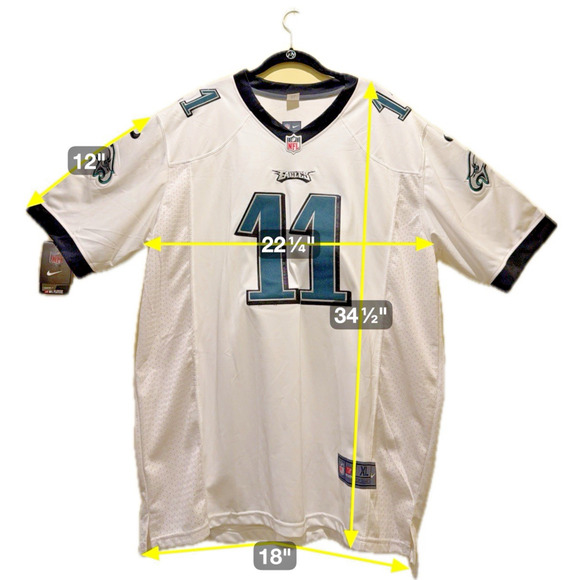 Nike NFL #11 Wentz Philadelphia Eagles White Players Jersey On Field Size XL NWT - Picture 3 of 13